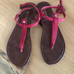 Rampage Ram Zoe Red Sandals Size 7.5